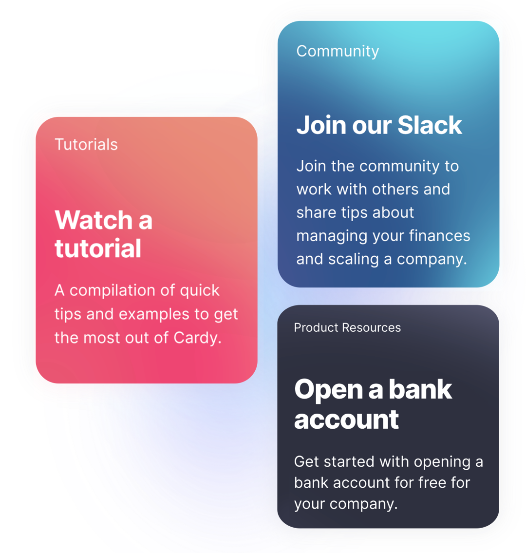 Typedream text containers with gradient backgrounds