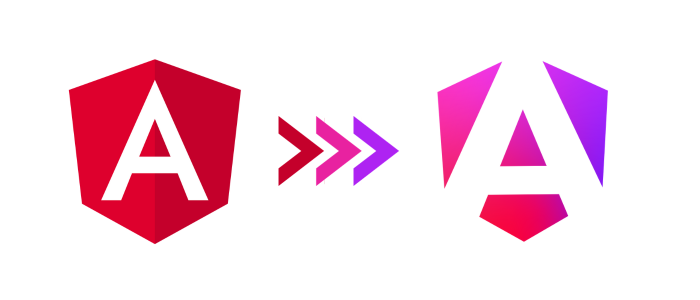 Logo Angular v17 vs v precedente