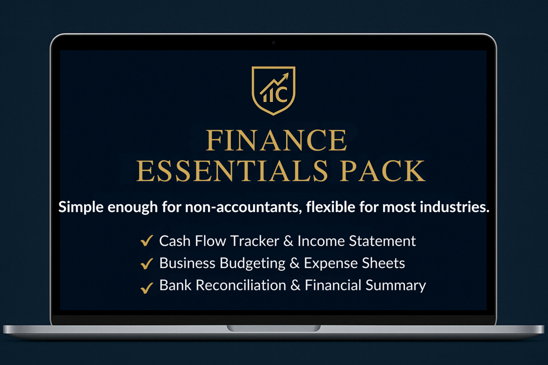 Finance Essentials Pack – Core financial templates for small business cash flow, invoices, and profit tracking