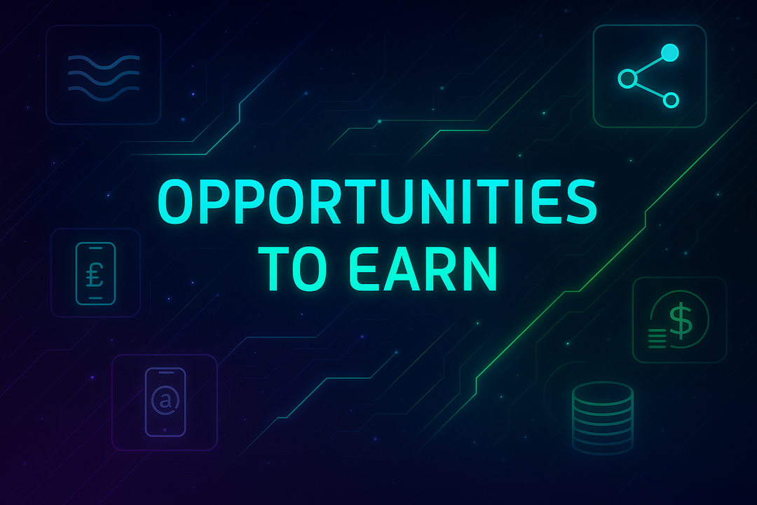 AI side hustle banner showing passive income tools, mobile-friendly affiliate programs, and make money online options in a futuristic neon city.