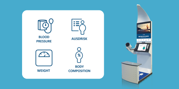 The SiSU Health Station can check blood pressure, diabetes risk, weight and body fat composition