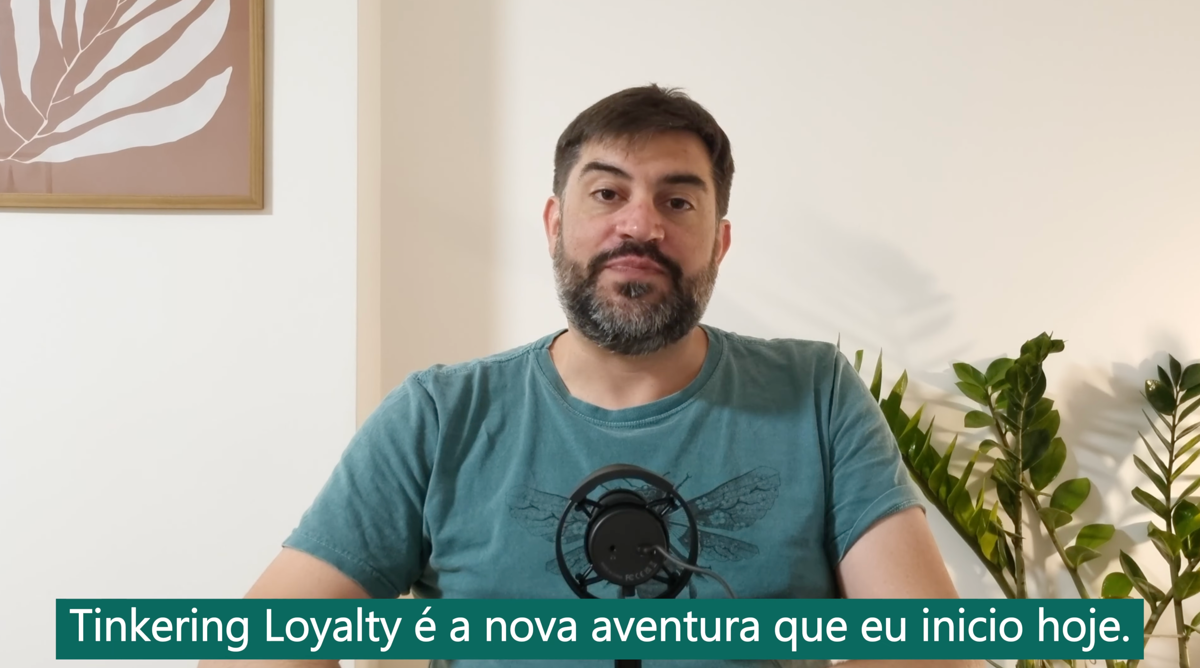Entrepreneur announcing the launch of 'Tinkering Loyalty,' a new business venture in loyalty programs.