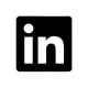 The LinkedIn Logo in Black and White With the Text Shaded White.