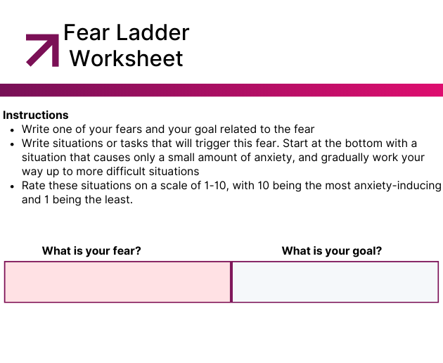 Fear Ladder Worksheet [FREE PDF Download]