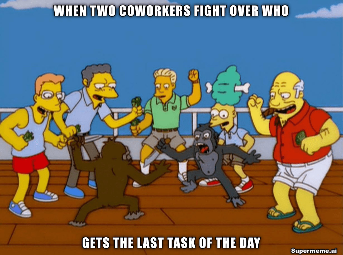 coworkers fighting meme
