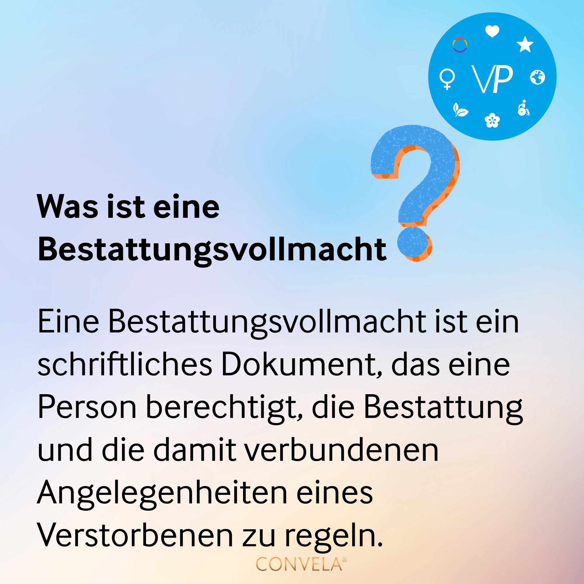 Infografic Was ist eine Bestattungsvollmacht