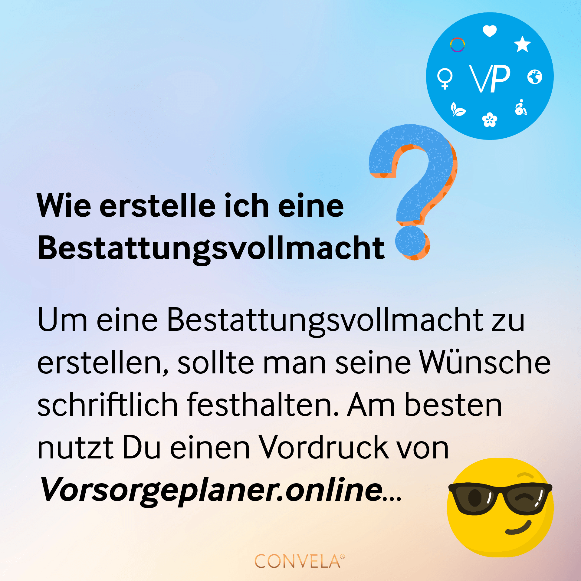 Infografic Wie erstelle ich eine Bestattungsvollmacht?