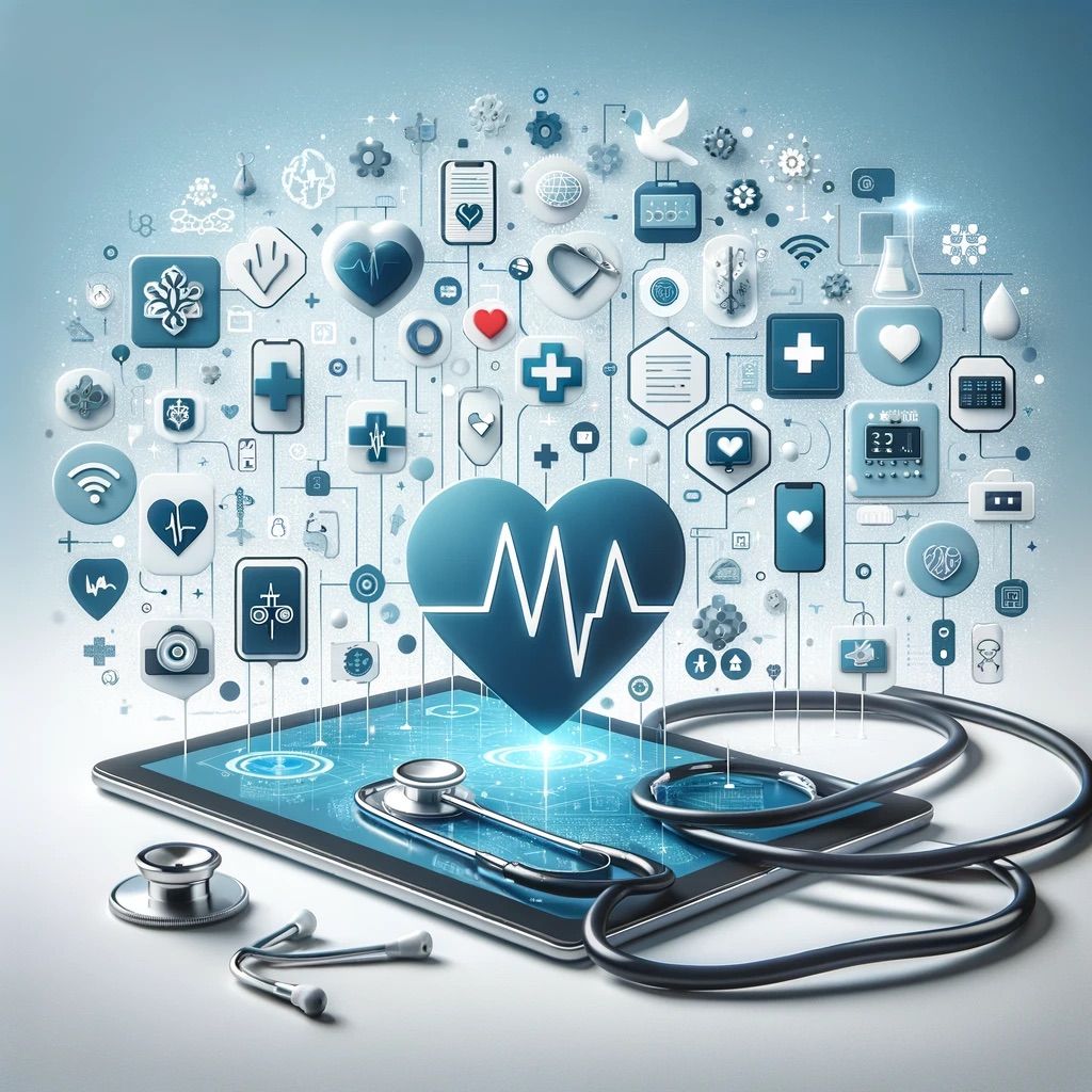 Illustration Datenautobahn Gesundheitsbranche