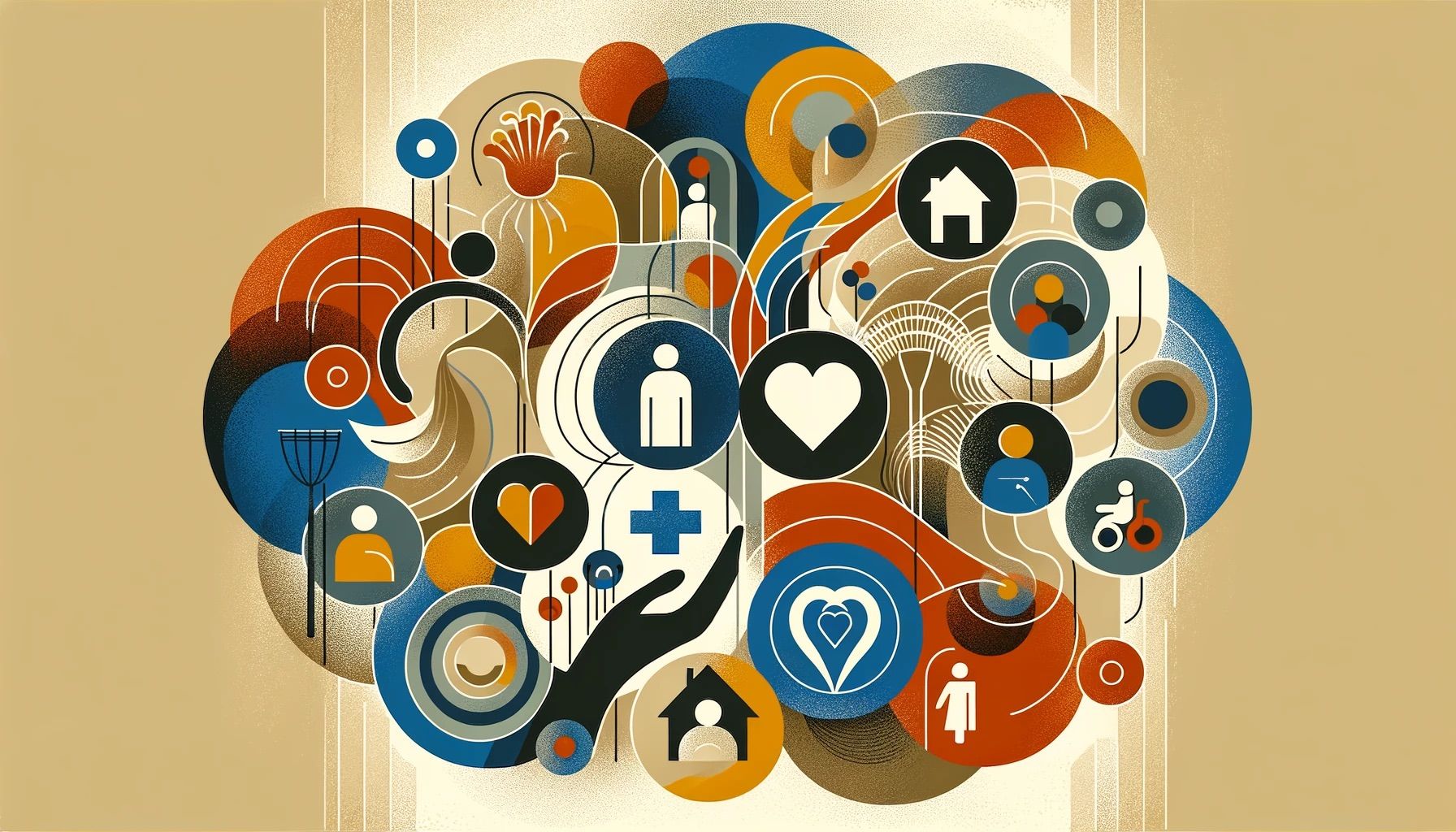 Illustration Leistungen und Services im Betreuten Wohnen