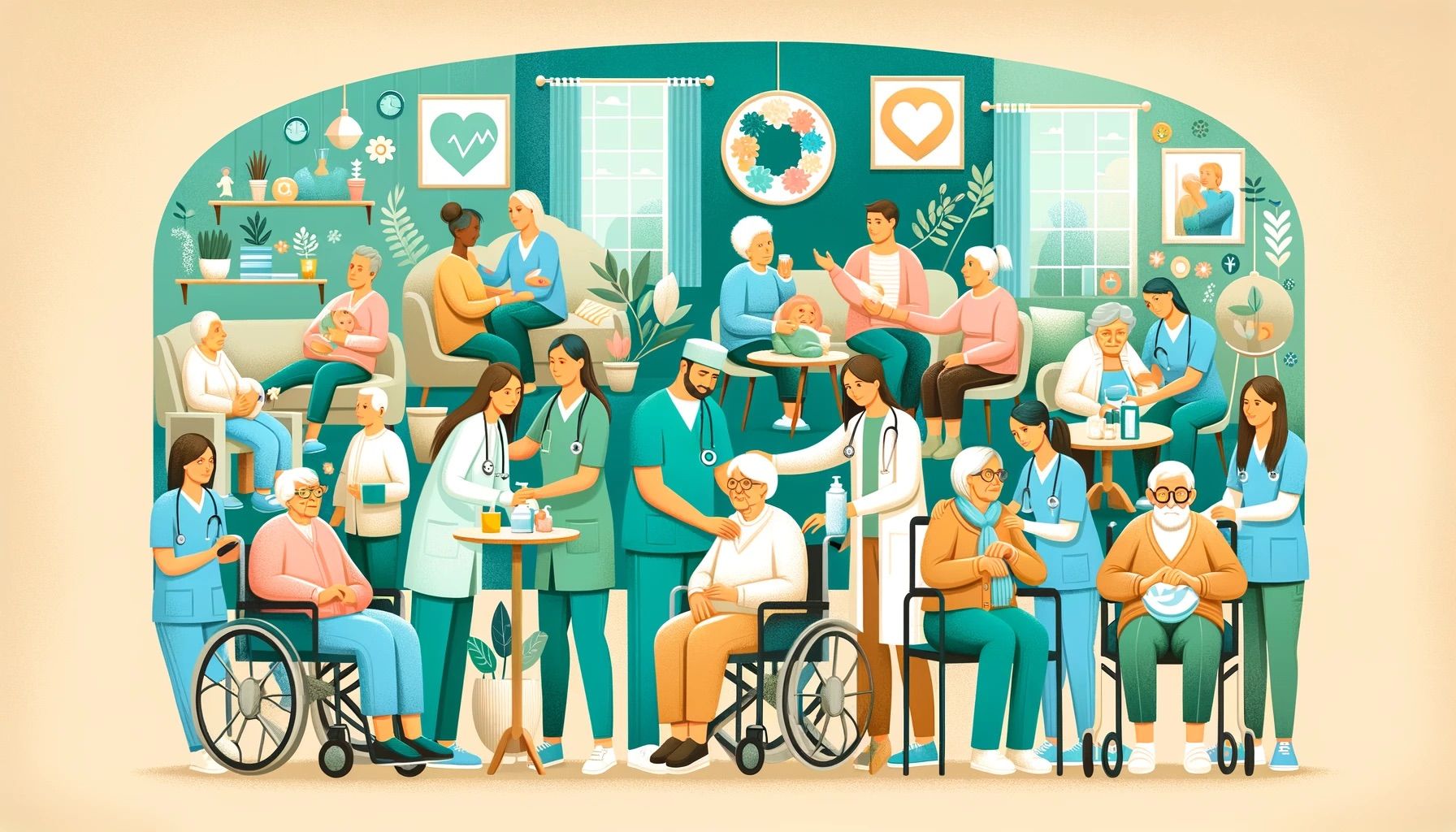 Illustration Anspruch ambulante Pflege