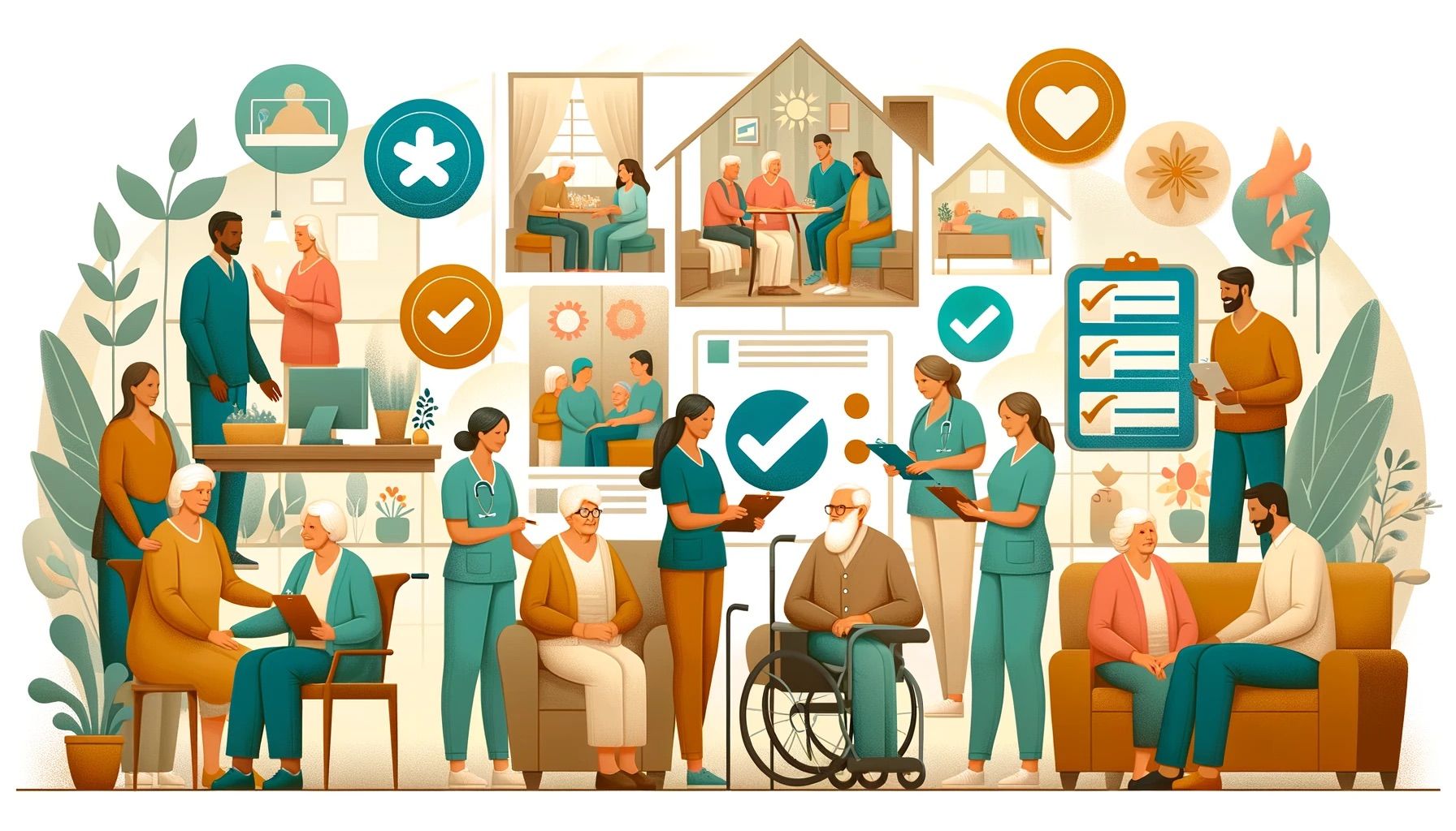 Illustration Auswahl ambulanter Pflegedienste