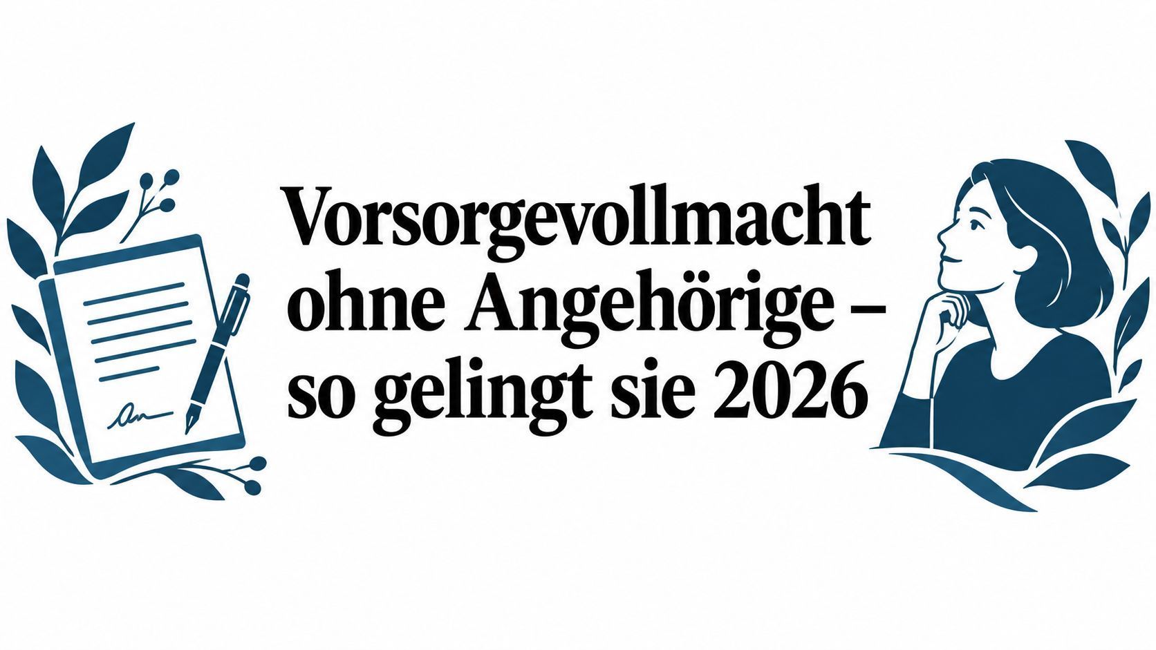 Titelbild Blogartikel: Vorsorgevollmacht ohne Angehörige – so gelingt sie 2026
