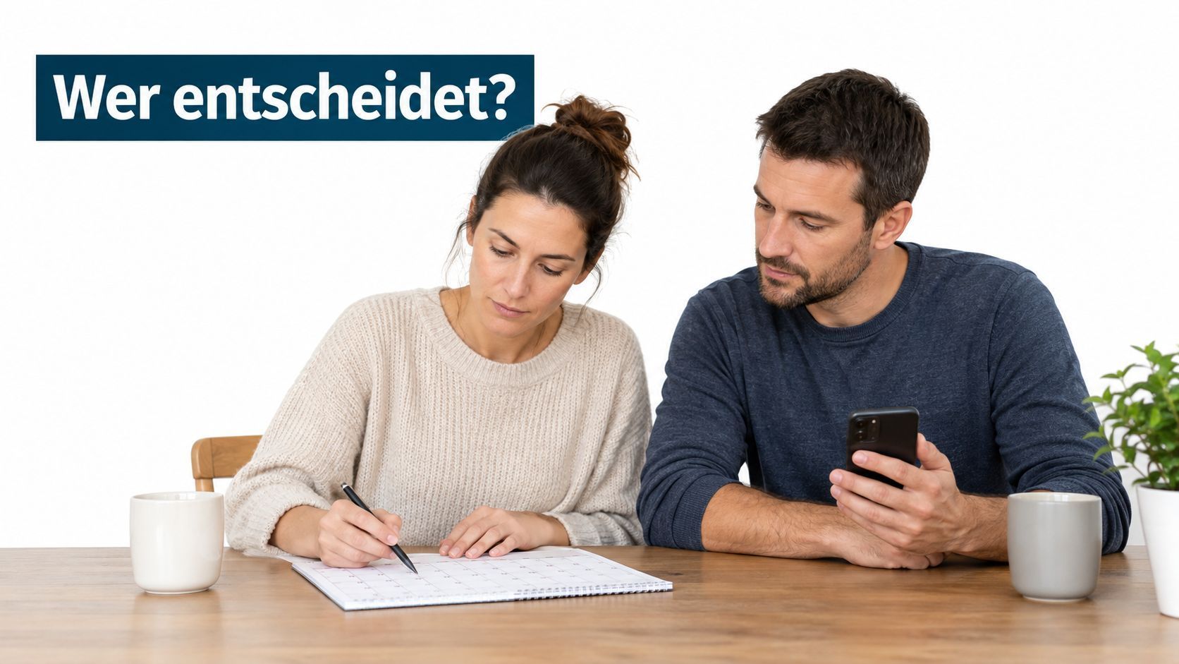 zwei Elternteile unterschreiben Sorgerechtverfügung