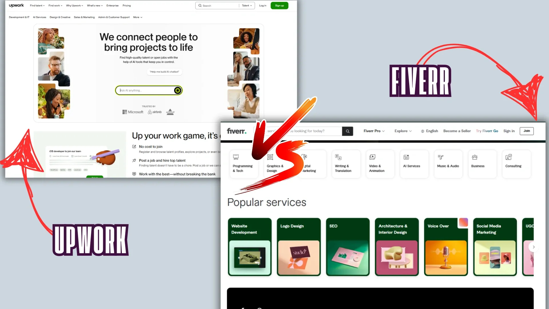 Upwork vs Fiverr: The Lowdown for Businesses