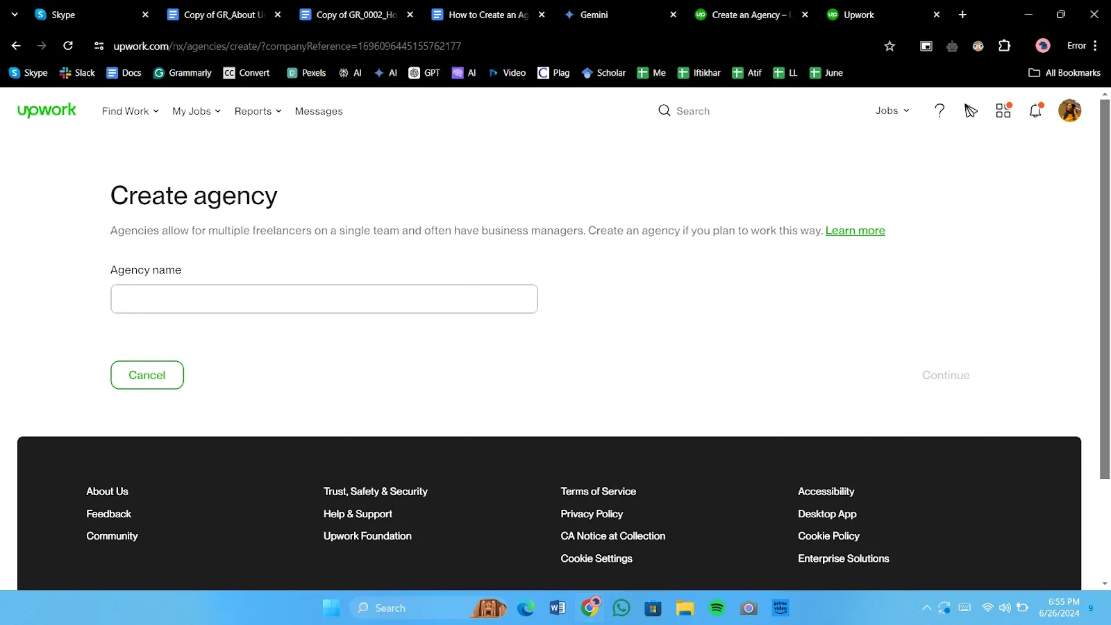 Fill Out The Agency Profile Details