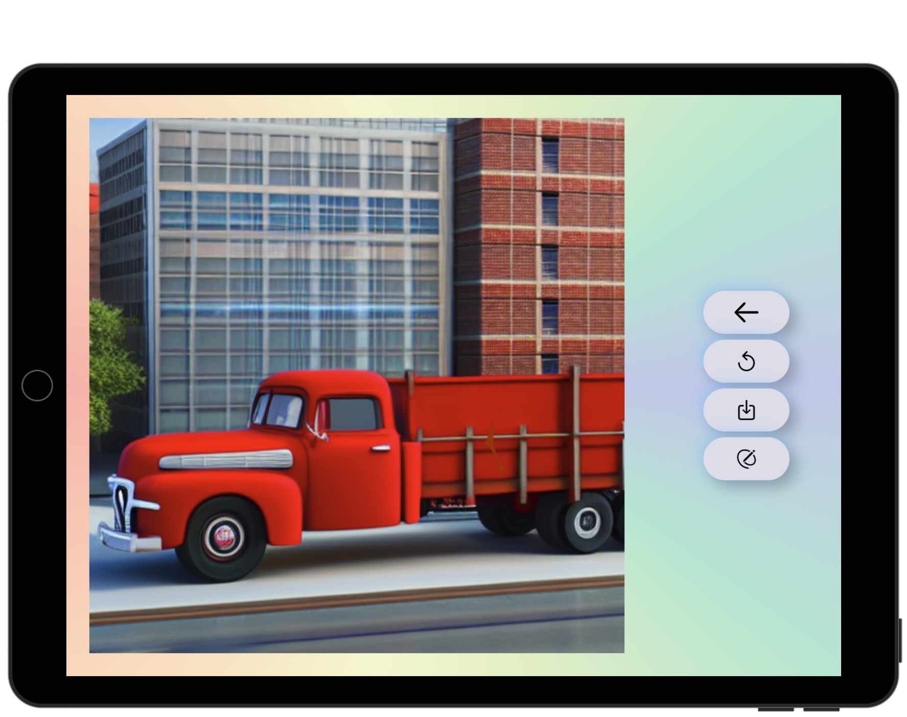 A simple drawing of a Car in Silly Times App