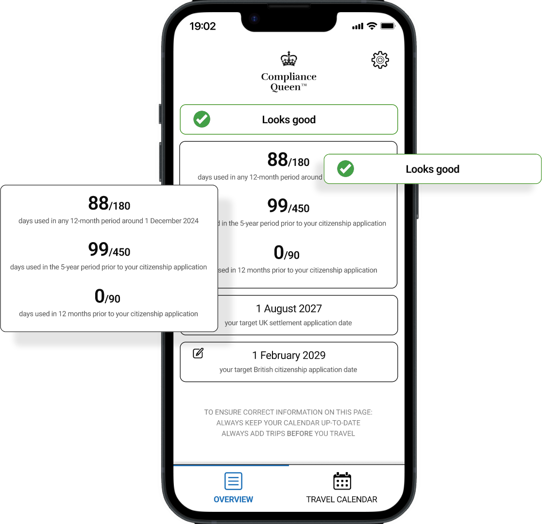 Compliance Queen app for BNO visa holders