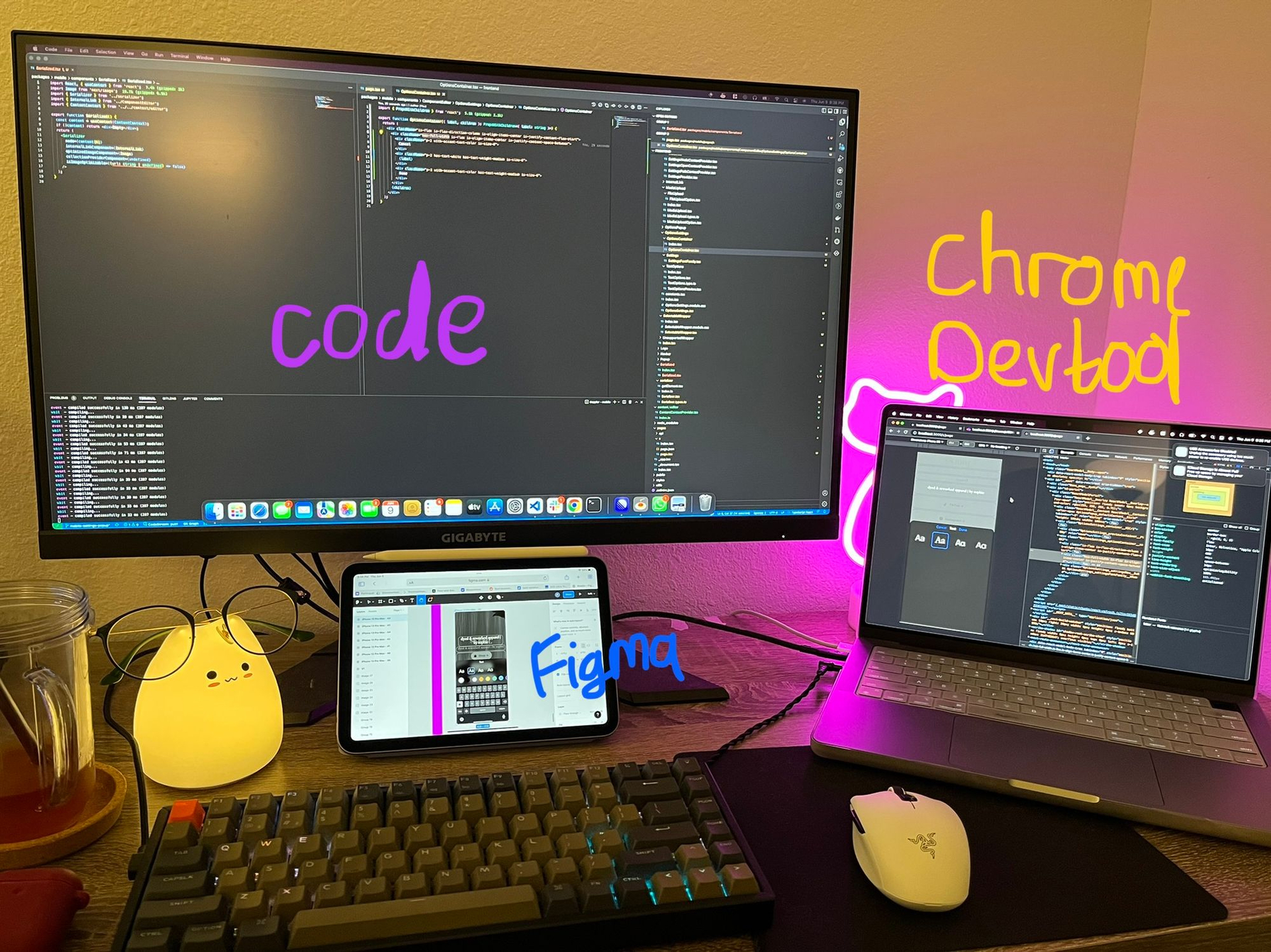 My Desk Setup for Building the Product