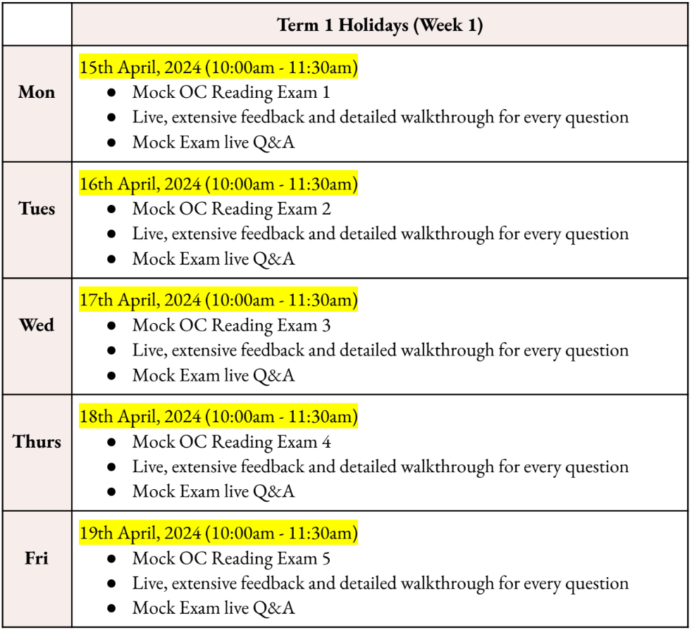 Selective Test Mock Exam English Tutoring Online | NL English Academy