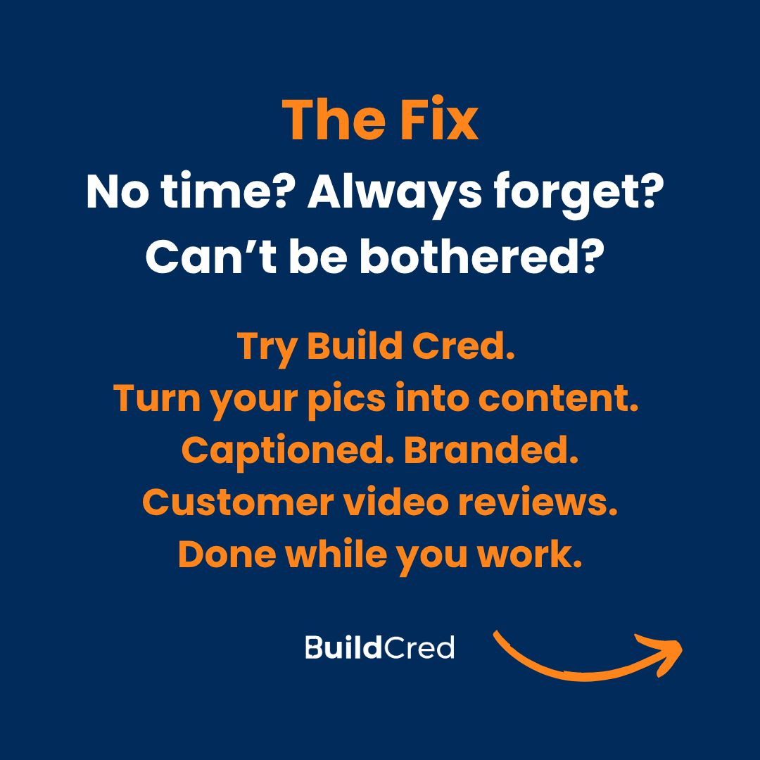 BuildCred turns tradespeople’s photos and reviews into professional social content automatically