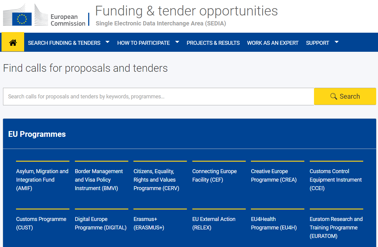 EU Funding and Tenders Portal