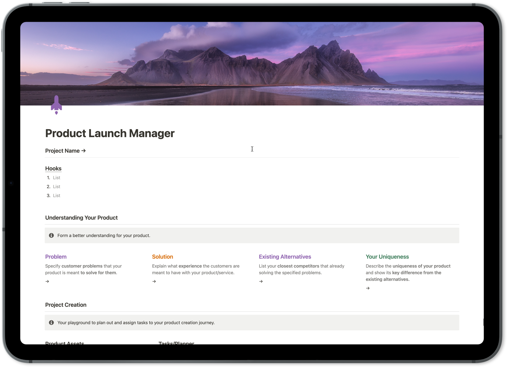 Product Launch Manager             Manage your product launch journey like a pro
