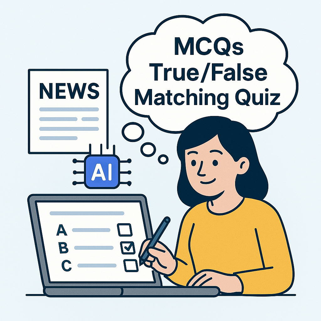 Generate AI Quizzes from News and Current Events