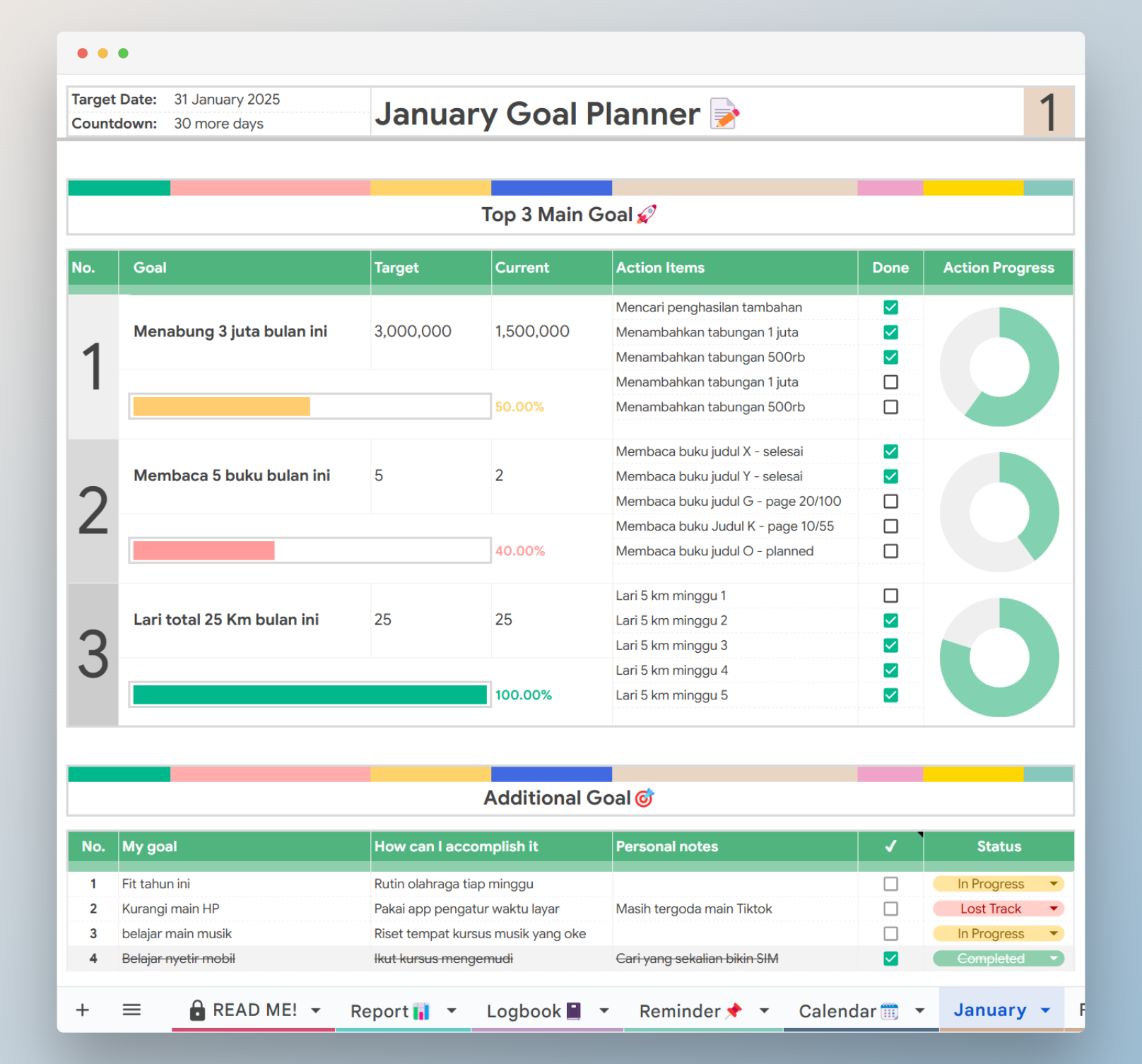 personal goal planner