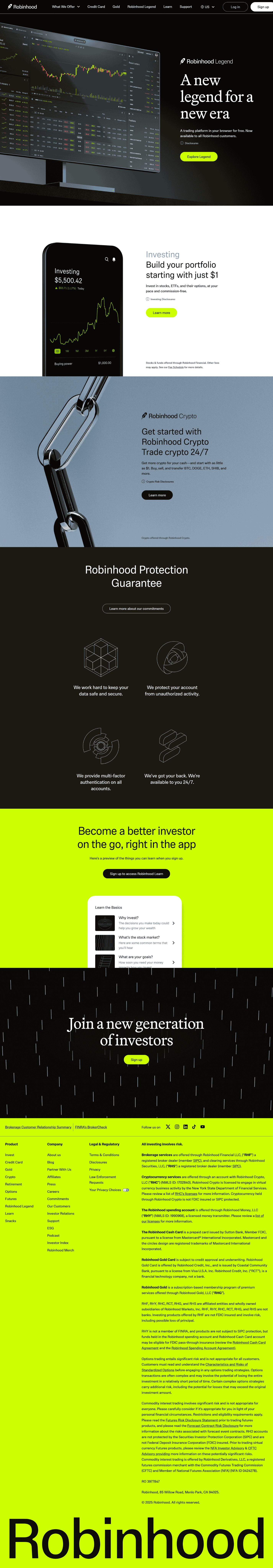 robinhood login