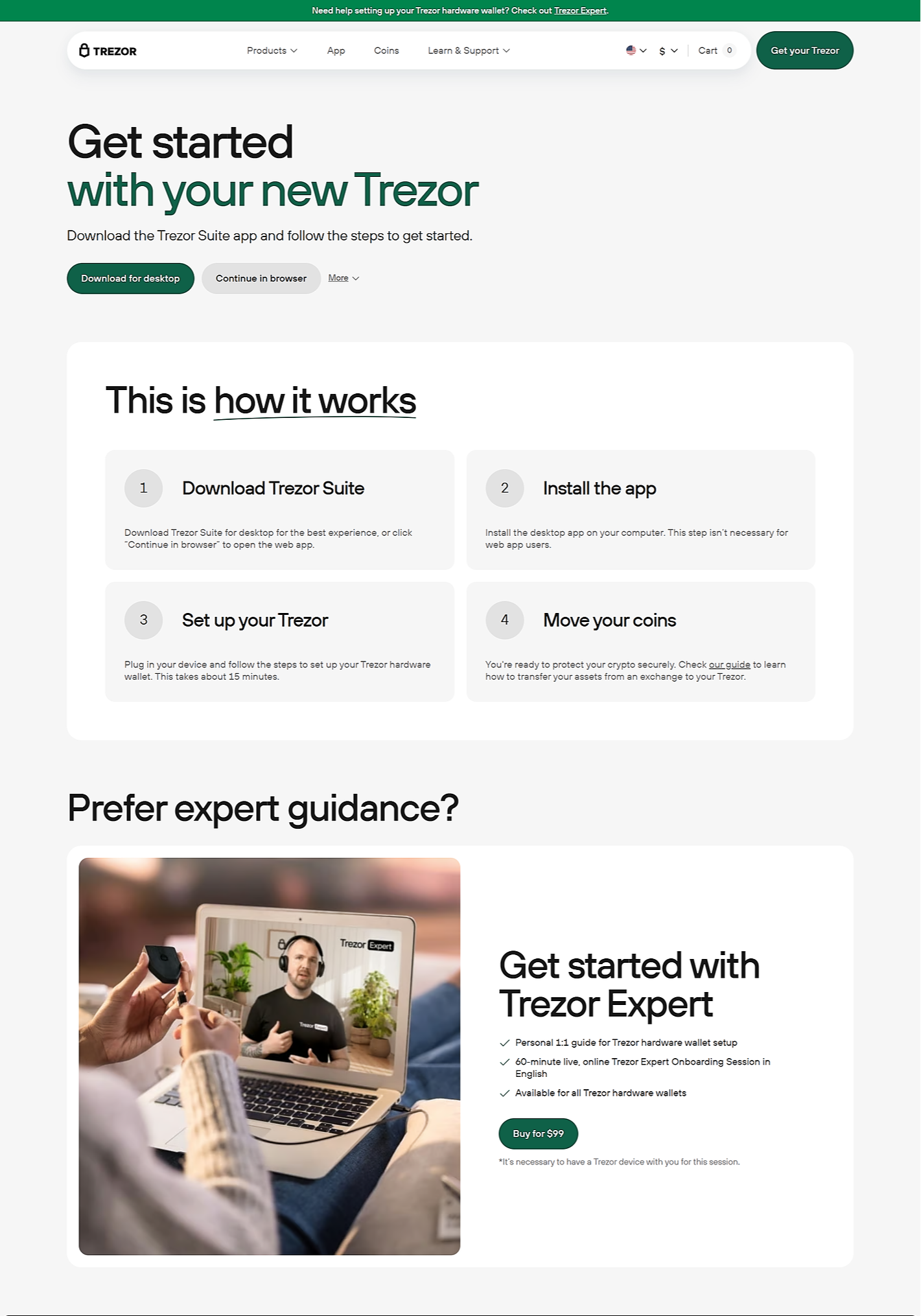 trezor.io/start
