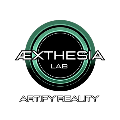 Logo ufficiale di Æxthesia Lab con lo slogan 'Artify Reality'