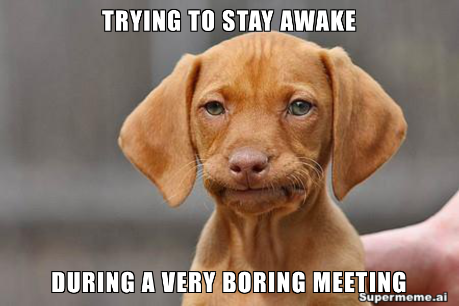 trying to stay awake in meeting meme