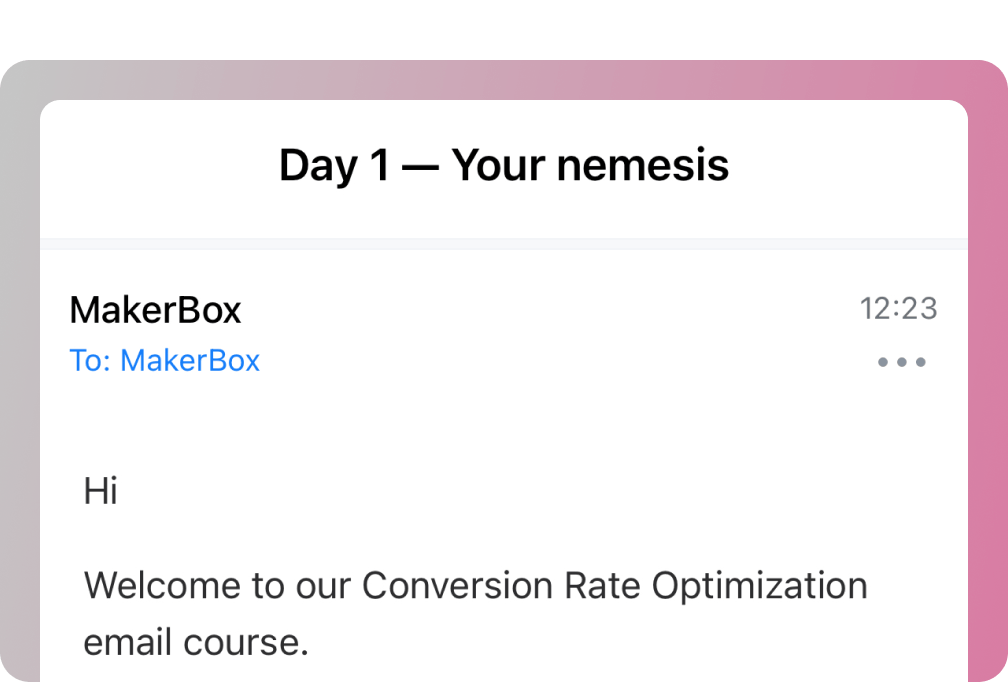 Conversion Rate Optimization Email Course
