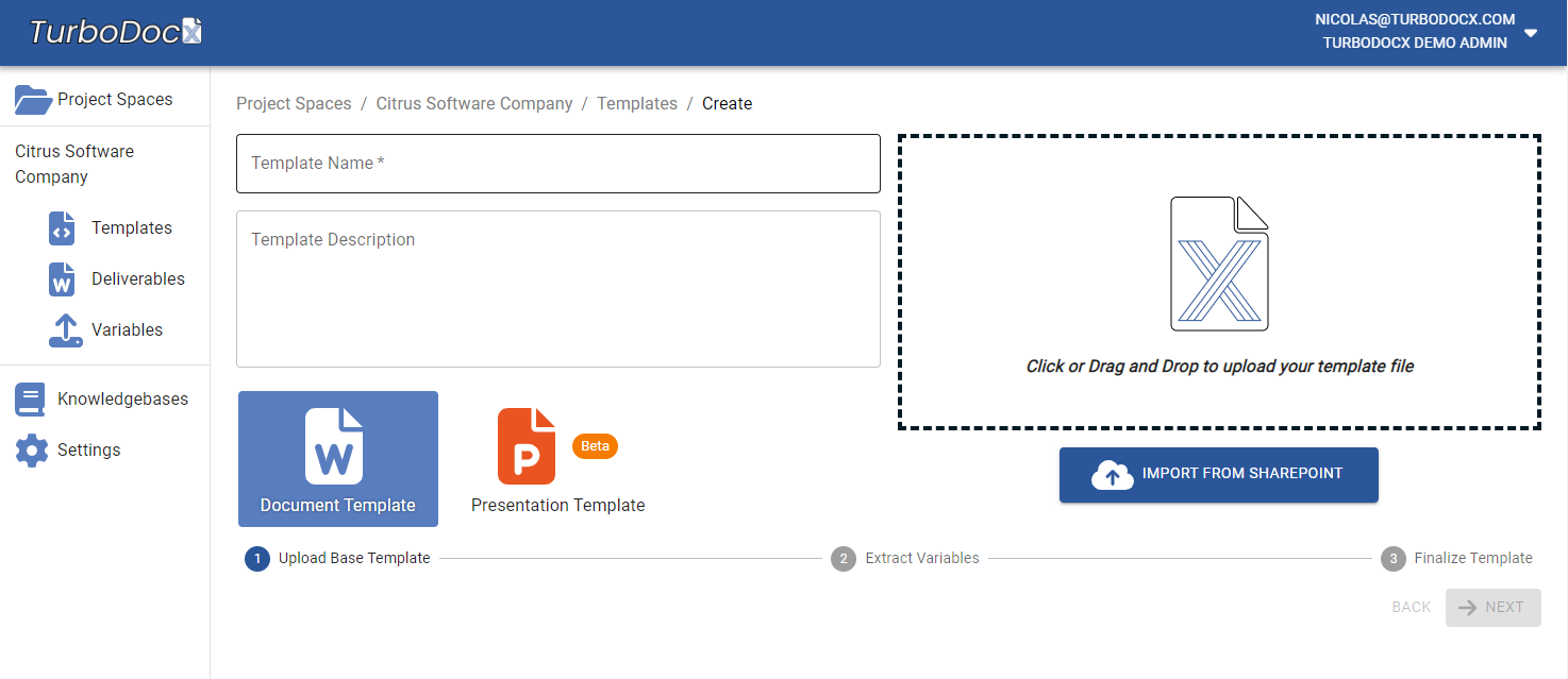 SharePoint & OneDrive Integration for Document and Slide Deck Templating