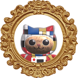 space kitty kitties cat astronaut nft nfts oquonie cute adorable mondrian