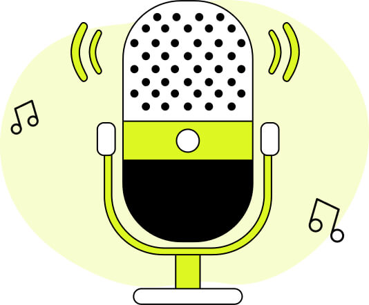 Microfóno del podcast de Pana