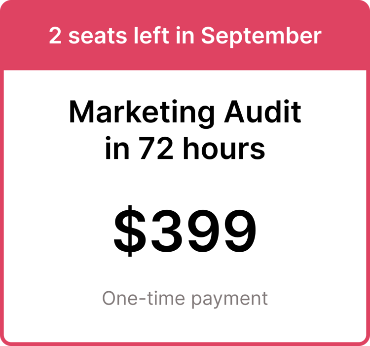 Marketing Audit Pricing