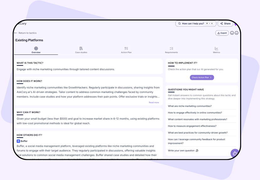 Strategy creation of Conversion Rate